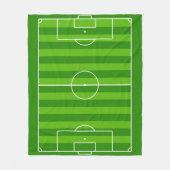 サッカー場/サッカーピッチサッカー選手スポーツ フリースブランケット (正面)