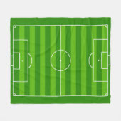 サッカー場/サッカーピッチサッカー選手スポーツ フリースブランケット (正面(横))