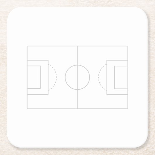 サッカー場 スクエアペーパーコースター (正面)