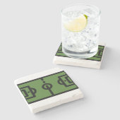 サッカー場 ストーンコースター (横)