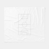 サッカー場 フリースブランケット (正面(横))