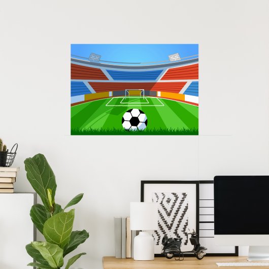 サッカー場 ポスター (ホームオフィス)