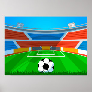 サッカー場 ポスター