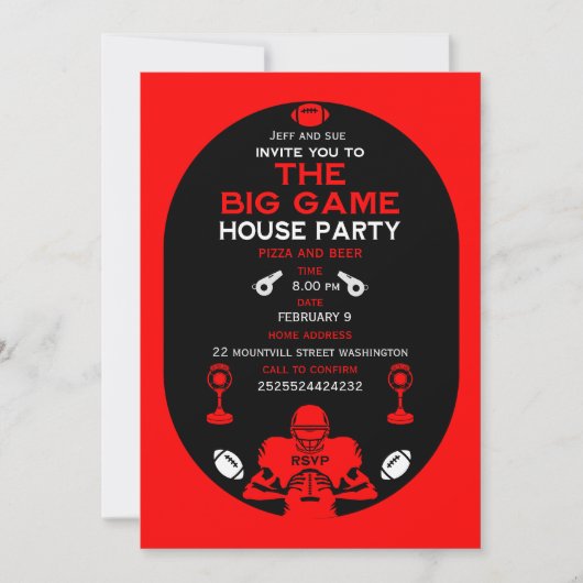 サッカー大ゲームTVウォッチパーティー 招待状 (正面)