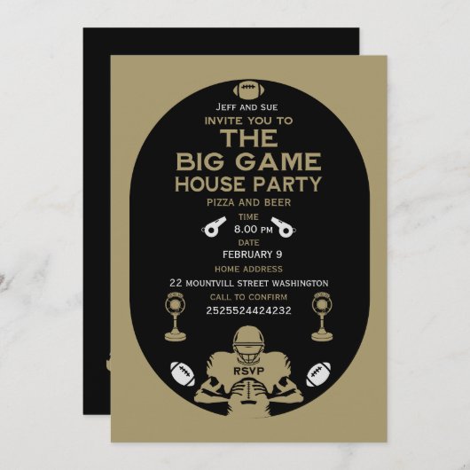 サッカー大ゲームTVウォッチパーティー 案内状 (正面/裏面)