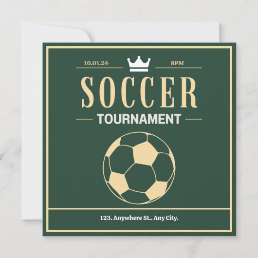 サッカー大会 招待状 (正面)