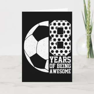 サッカー大好きっ子8歳 誕生日おめでとう8周年 カード