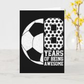 サッカー大好きっ子8歳 誕生日おめでとう8周年 カード (黄色い花)