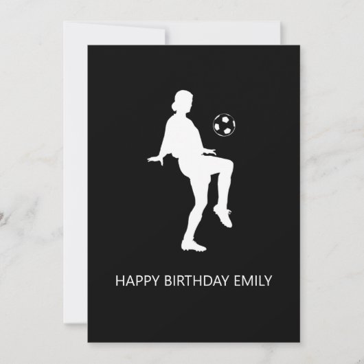 サッカー大好きな女の子の誕生日おめでとう (正面)