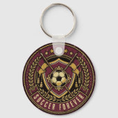 サッカー大好きファン ヴィンテージサッカーのクレスト キーホルダー (裏面)