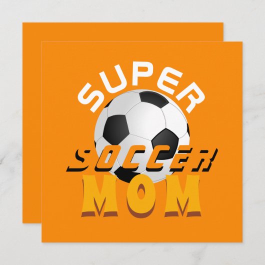 サッカー大好きママ フットボール スポーティーな母の日 (正面/裏面)