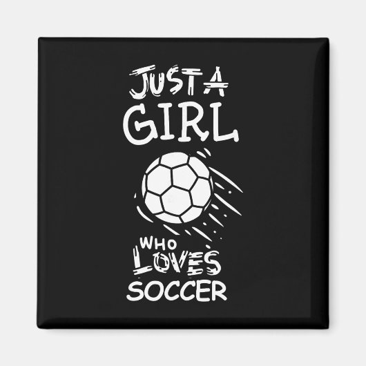 サッカー大好き女子 マグネット (正面)