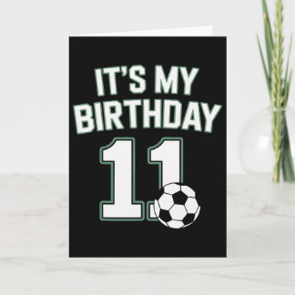 サッカー大好き11歳の誕生日おめでとう ユースサッカー カード