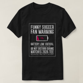 サッカー大好き!バッテリー残量警告 Tシャツ