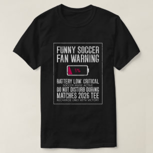 サッカー大好き！バッテリー残量警告 Tシャツ