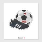 サッカー大好き ボールとシューズ、 シール (シート)