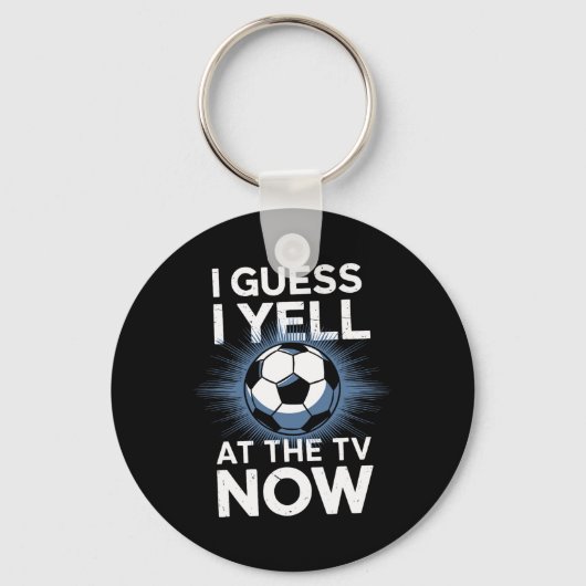 サッカー大好き!今ではテレビに向かって怒鳴ってる キーホルダー (正面)