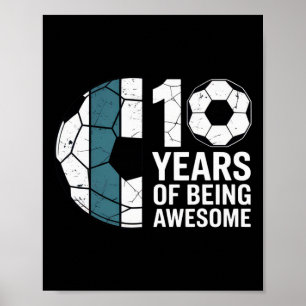 サッカー大好き！10歳の誕生日おめでとう ポスター