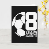 サッカー大好き!8歳の誕生日おめでとう カード (黄色い花)