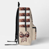 サッカー大学のボーコケットが大好きな女の子 プリントバックパック (左)