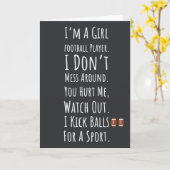 サッカー女子のためのカード　娘　子供たちへのプレゼント カード (黄色い花)