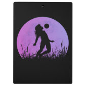 サッカー女子のシルエット クリップボード (裏面)