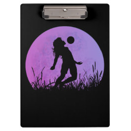 サッカー女子のシルエット クリップボード