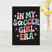 サッカー女子の時代のグルーヴィーTシャツ サッカー女子 プレ カード (黄色い花)