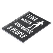 サッカー女子の選手スポーツフットボールへの贈り物 ノートブック (左側)