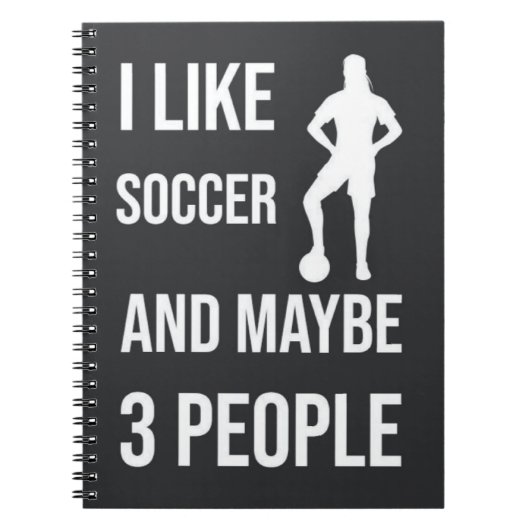 サッカー女子の選手スポーツフットボールへの贈り物 ノートブック (正面)