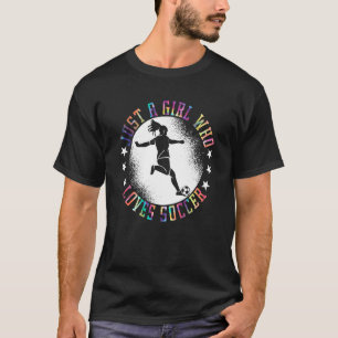 サッカー女子アパレルサッカー大好きな少女Q Tシャツ