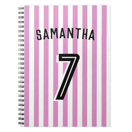 サッカー女子カスタムサッカー選手 ノートブック (正面)