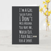 サッカー女子カードキッズプレーヤーのためのスポーツおもしろい カード (黄色い花)