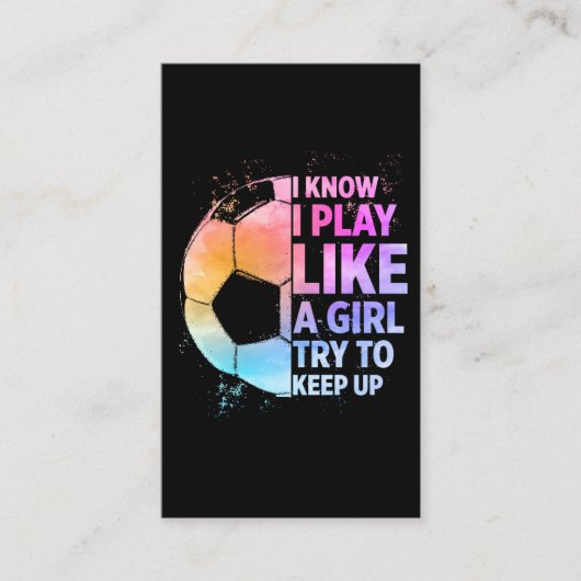 サッカー女子ステートメントサッカー選手 名刺 (正面)
