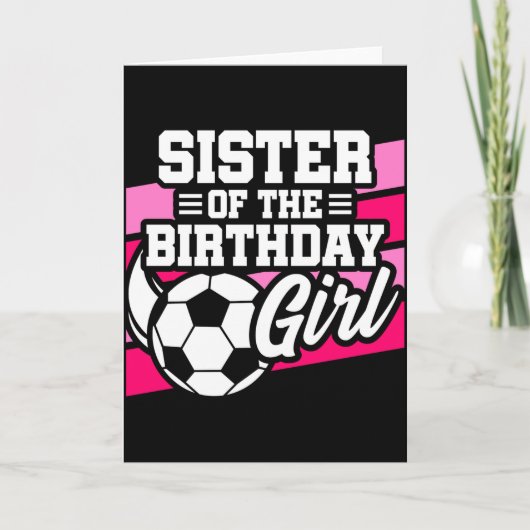 サッカー女子パーティ 誕生日の妹 カード (正面)