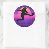 サッカー女子プレーヤーサッカーチーム ラウンドシール (バッグ)