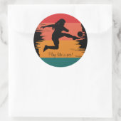 サッカー女子プレーヤーサッカーチーム ラウンドシール (バッグ)