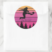 サッカー女子プレーヤーサッカーチーム ラウンドシール (バッグ)