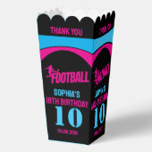 サッカー女子プレーヤー、サッカー誕生日ガールフープ フェイバーボックス (裏面)