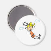 サッカー女子レイアウト磁石 マグネット (正面/裏面)