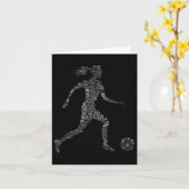 サッカー女子女子グラフィック カード (黄色い花)