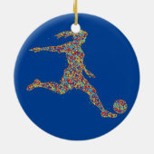 サッカー女子女流棋士  セラミックオーナメント (裏面)