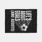 サッカー女子男性へサッカー好き選手サッカー フリースブランケット (正面(横))