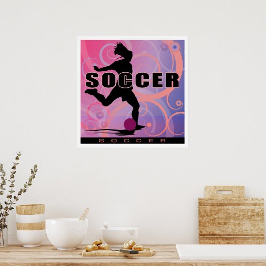 サッカー女子2 ポスター (キッチン)