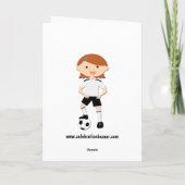 サッカー女子3とボール白黒 カード (裏面)