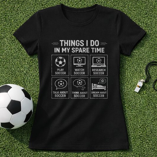 サッカー好きが余暇にやること 楽しいサッカー ファン Tシャツ