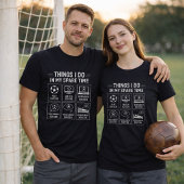 サッカー好きが余暇にやること 楽しいサッカー ファン Tシャツ