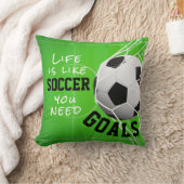 サッカー好きで生きるゴール クッション (ブランケット)