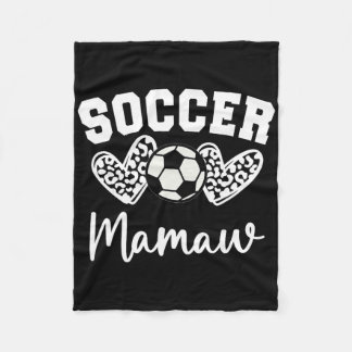 サッカー好きなママとお揃いのファミリーデザイン フリースブランケット