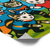 サッカー好きな人のための動物モチーフの壁アート ポスター (角)